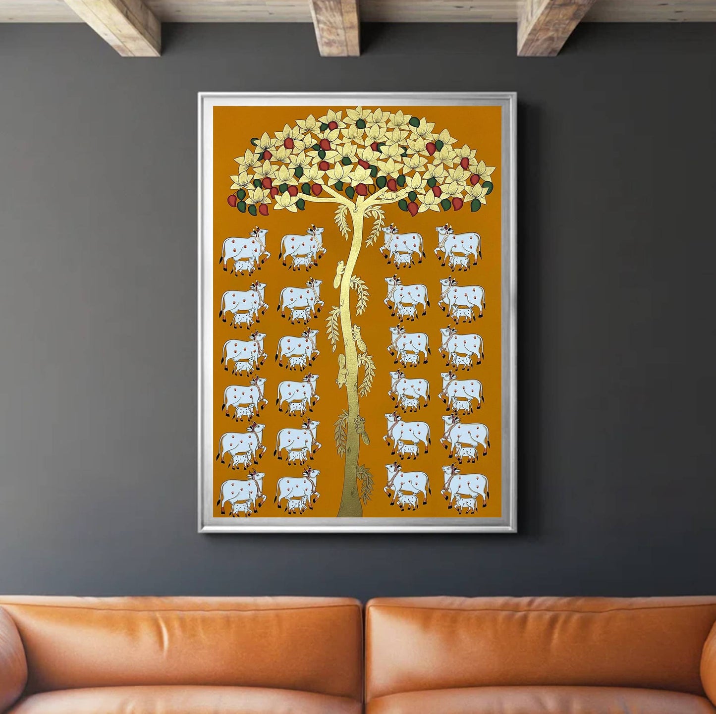 Gopashtami - Handmade Pichwai Painting - Jaipur Earth