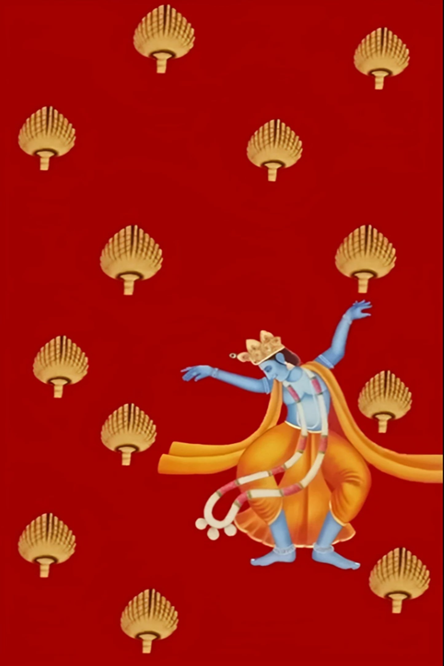 Dancing Krishna Pichwai Painting – Handpainted Traditional Indian Art of Lord Krishna - Jaipur Earth