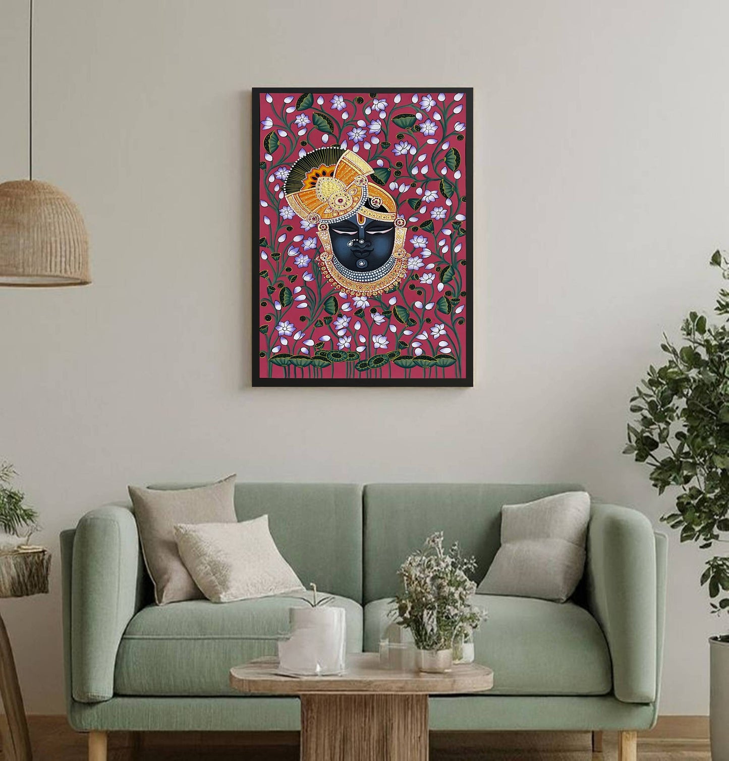 Handcrafted Shrinathji Pichwai Painting – Traditional Indian Art - Jaipur Earth