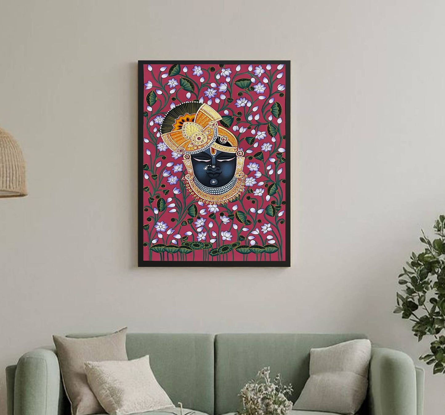 Handcrafted Shrinathji Pichwai Painting – Traditional Indian Art - Jaipur Earth