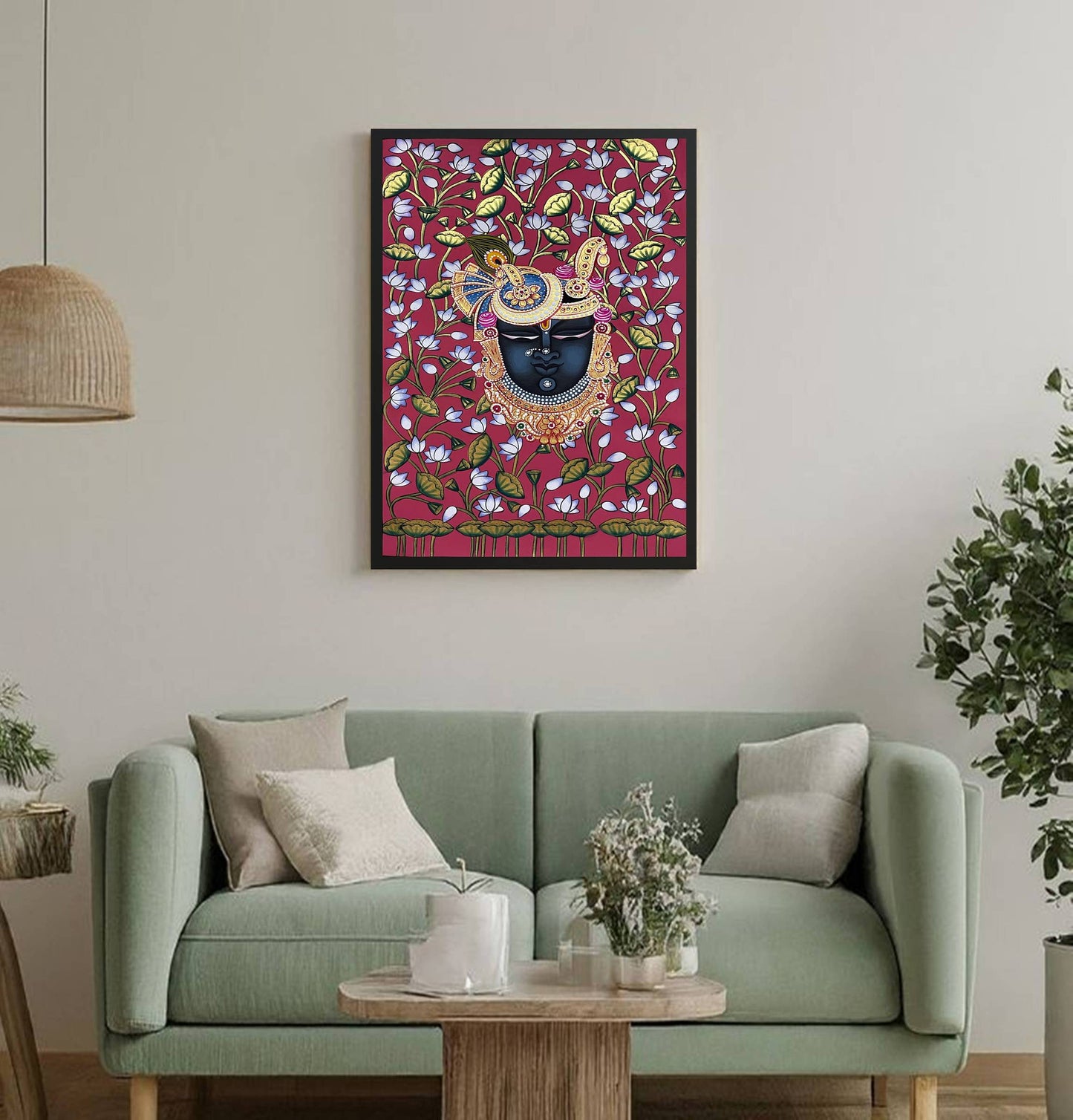 Handcrafted Shrinathji Pichwai Painting – Traditional Indian Art - Jaipur Earth