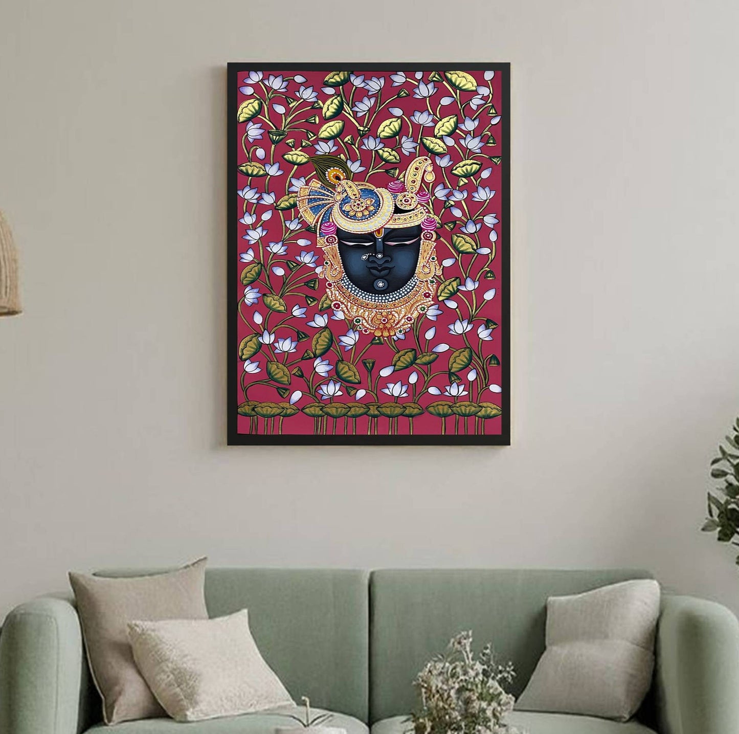 Handcrafted Shrinathji Pichwai Painting – Traditional Indian Art - Jaipur Earth