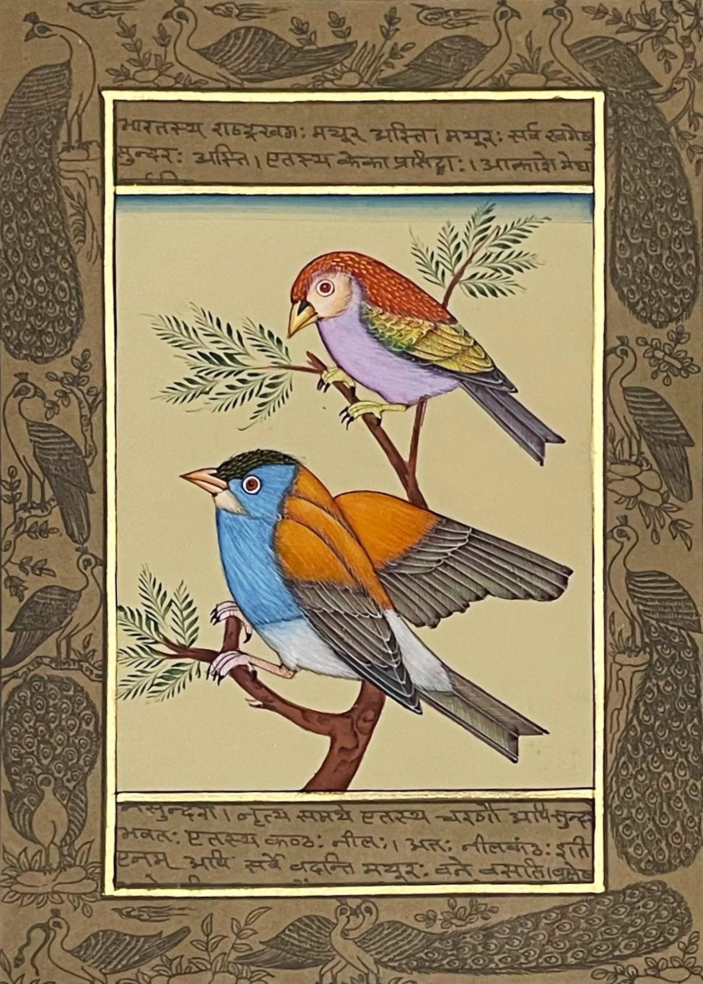 Miniature Painting Set of 4, Handmade Miniature Painting on Paper, Wall Art, Home Decor Gift - Jaipur Earth
