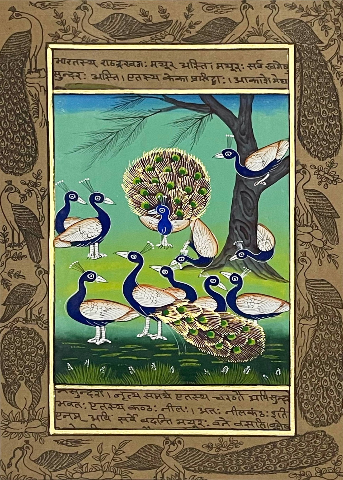 Miniature Painting Set of 4, Handmade Miniature Painting on Paper, Wall Art, Home Decor Gift - Jaipur Earth