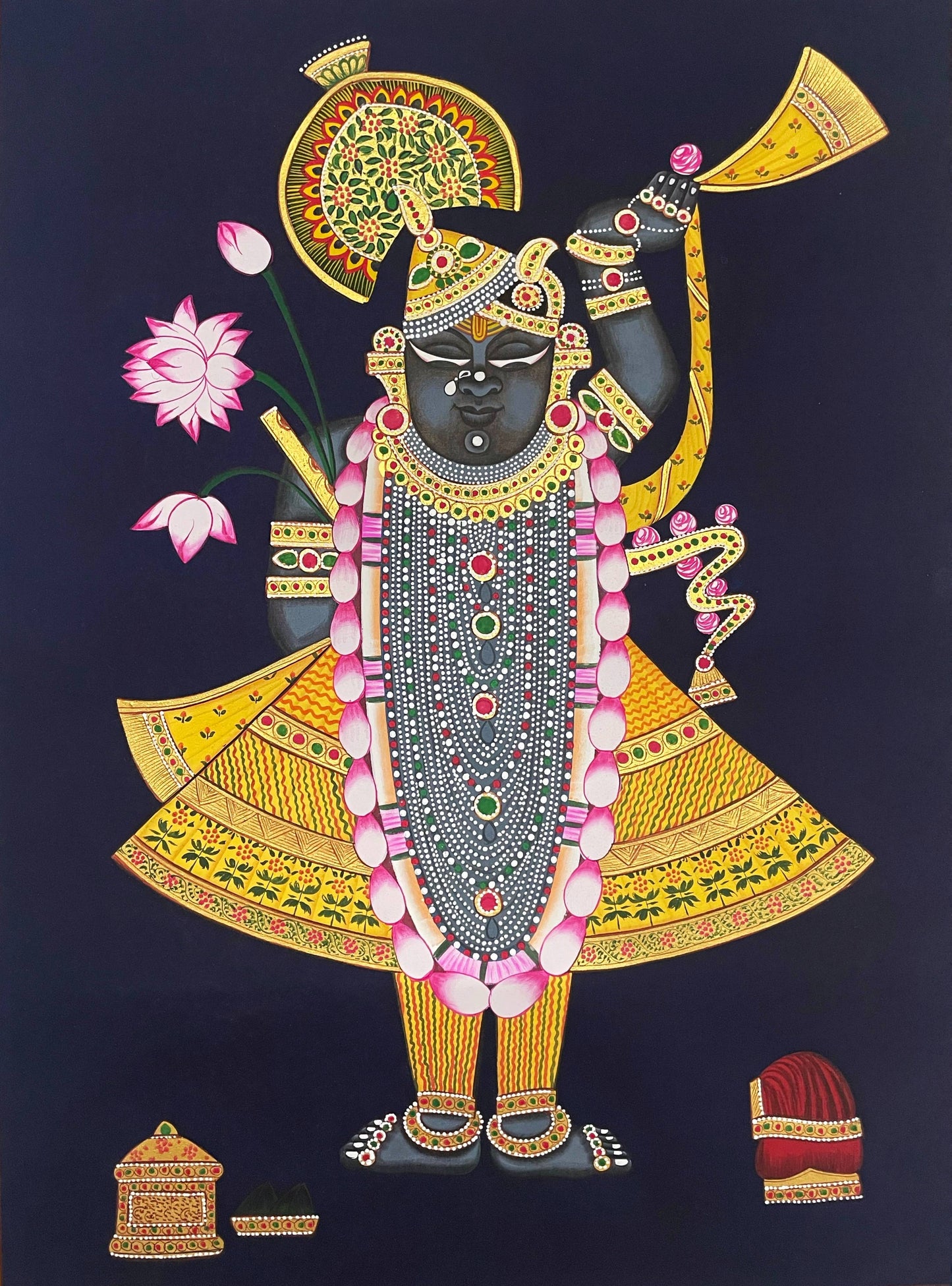 Shrinathji Painitng, Handmade Pichwai Painting - Jaipur Earth