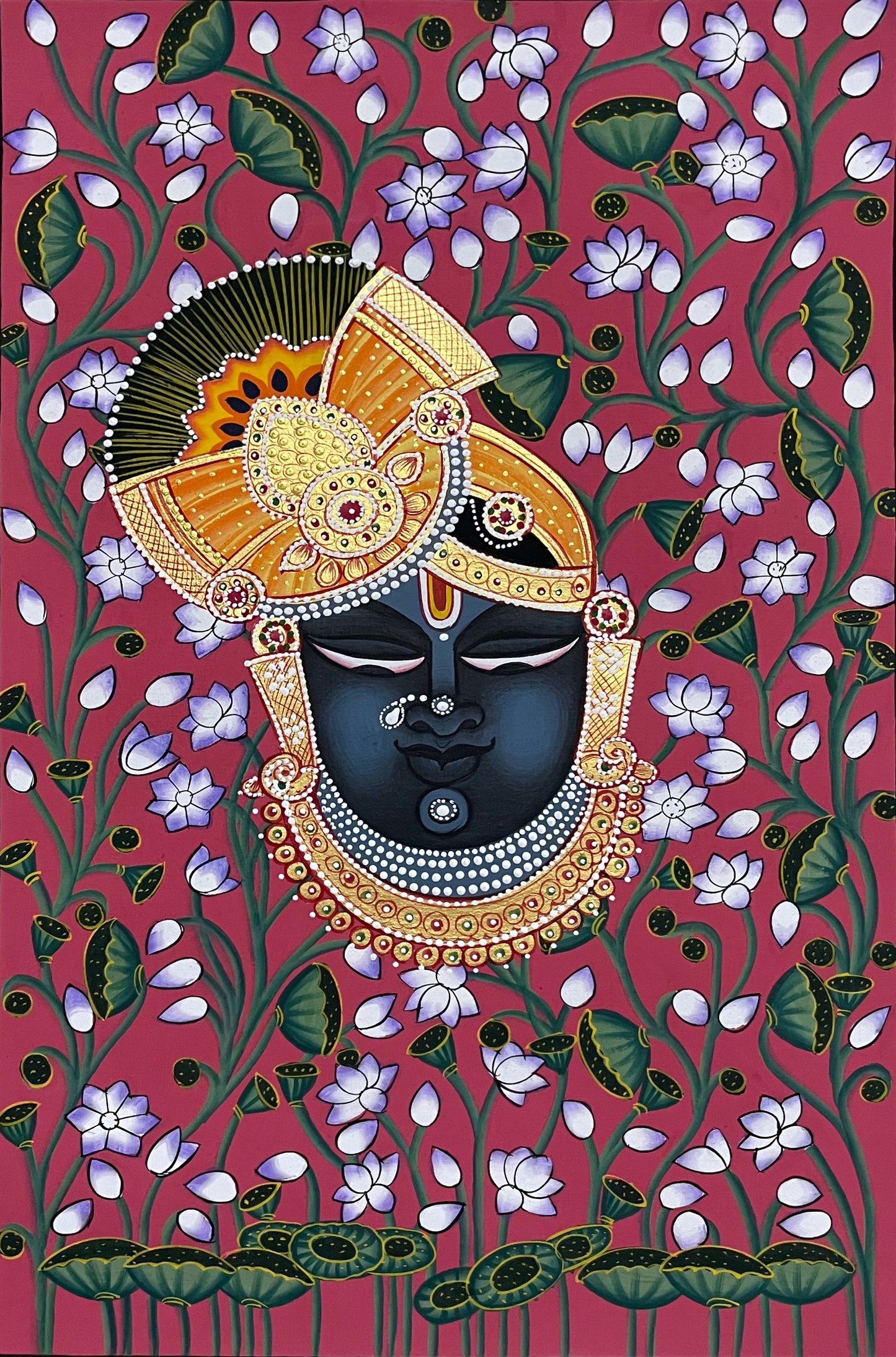 Handcrafted Shrinathji Pichwai Painting – Traditional Indian Art - Jaipur Earth