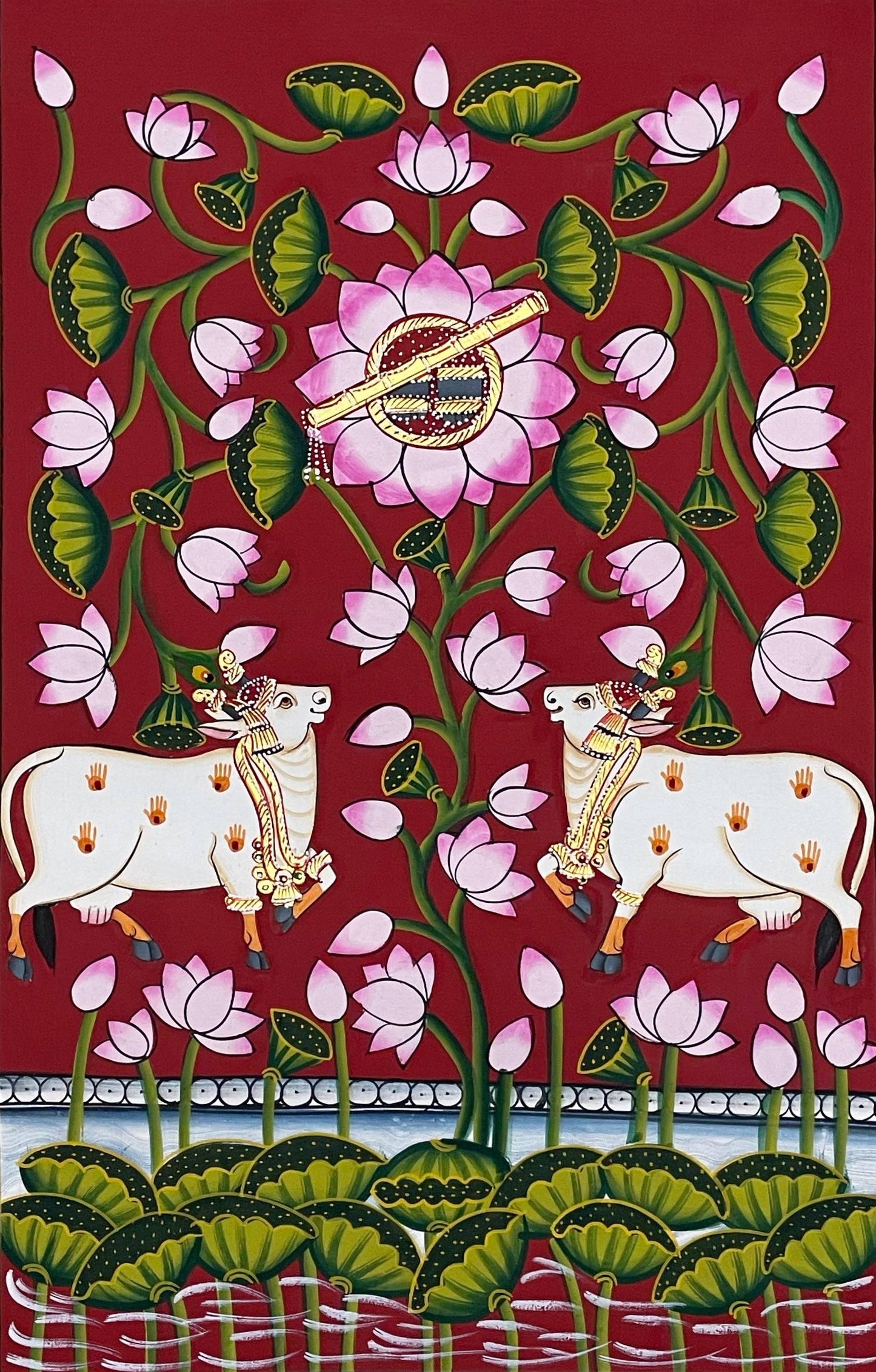 Cow Pichwai Painting – Traditional Nathdwara Style Wall Décor - Jaipur Earth