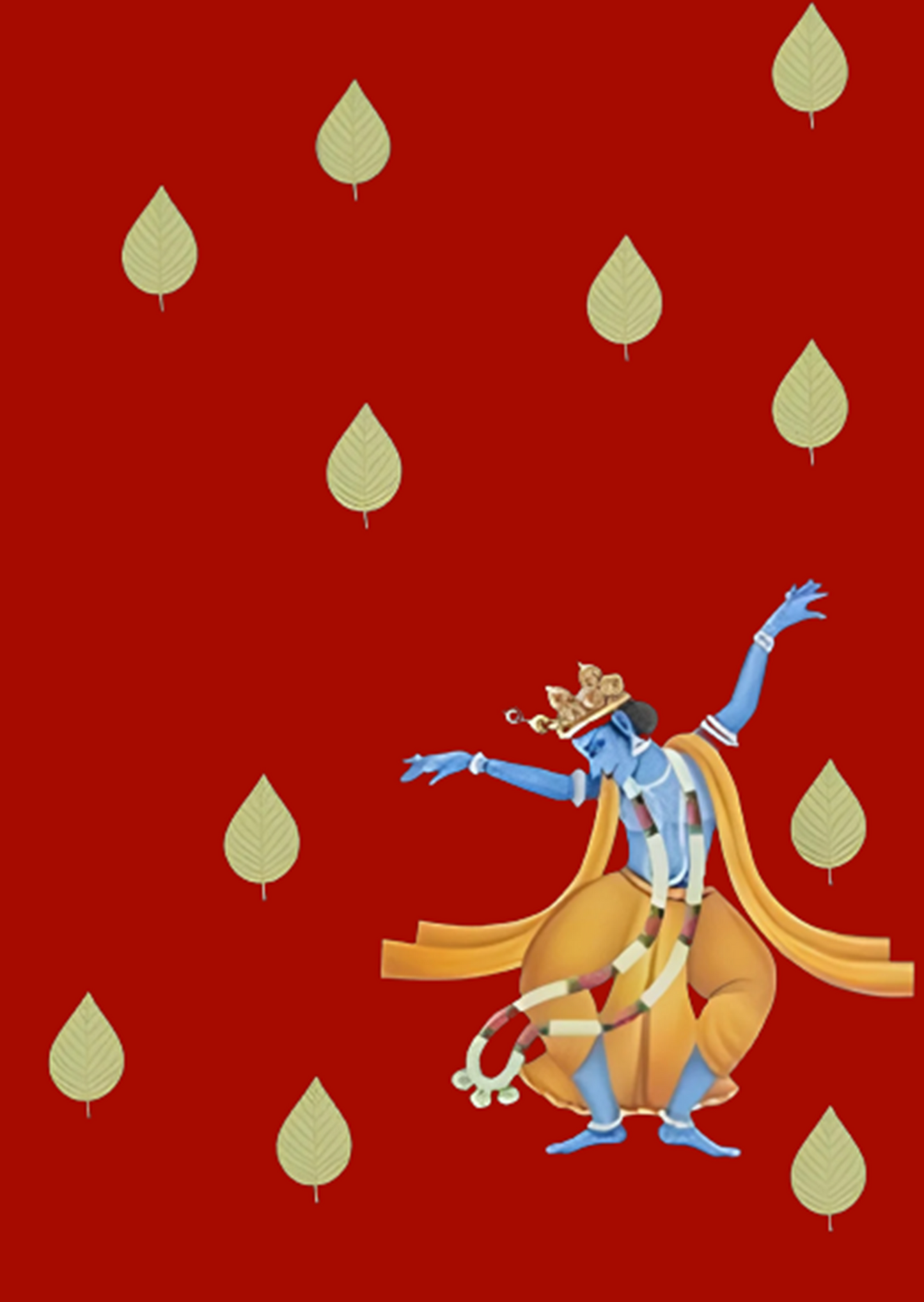 Dancing Lord Krishna Pichwai Painting, Traditional Art decor, Hand painted Krishna Painting, Housewarming, wall painting, wall hanging - Jaipur Earth