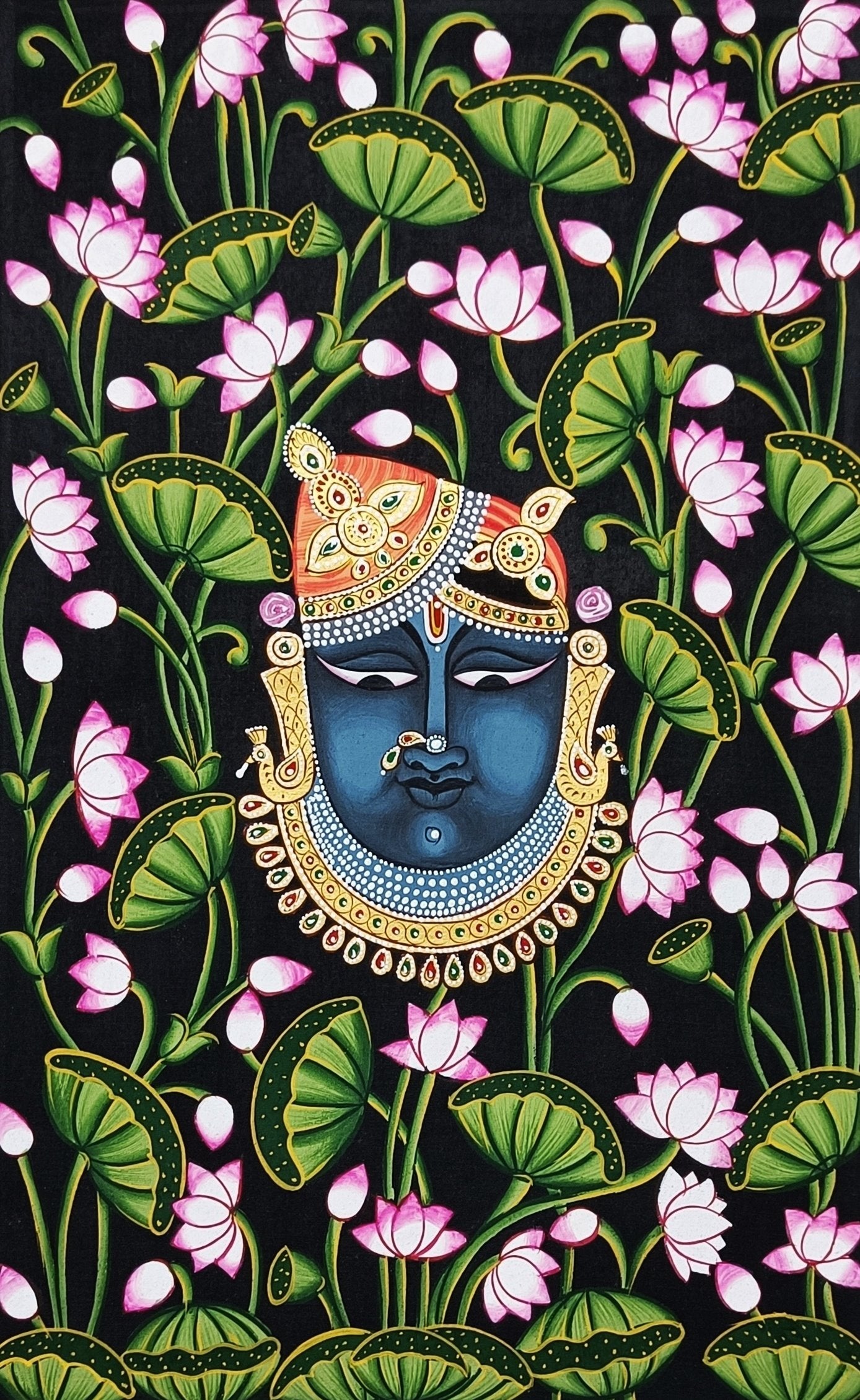 Handcrafted Shrinathji Pichwai Painting – Traditional Indian Art - Jaipur Earth