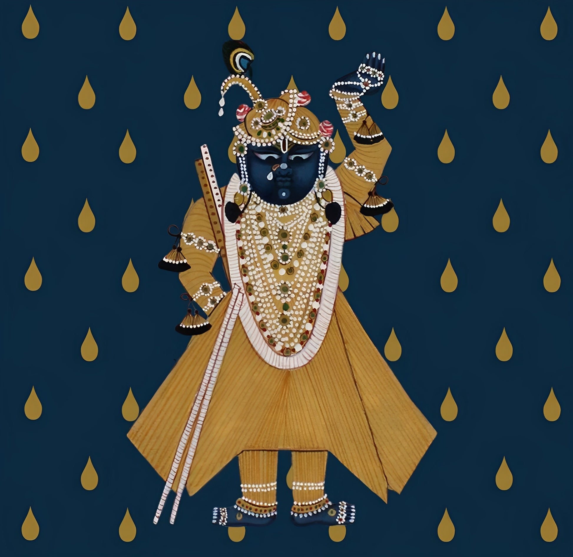 Handcrafted Shrinathji Pichwai Painting – Traditional Indian Art - Jaipur Earth
