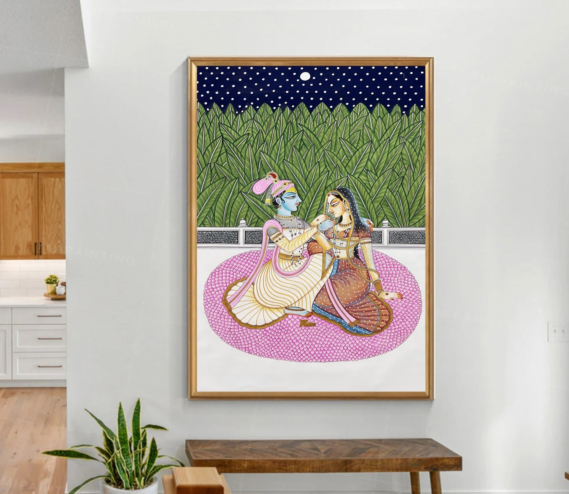 Radha Krishna Detailed Pichwai Handmade Painting - Jaipur Earth