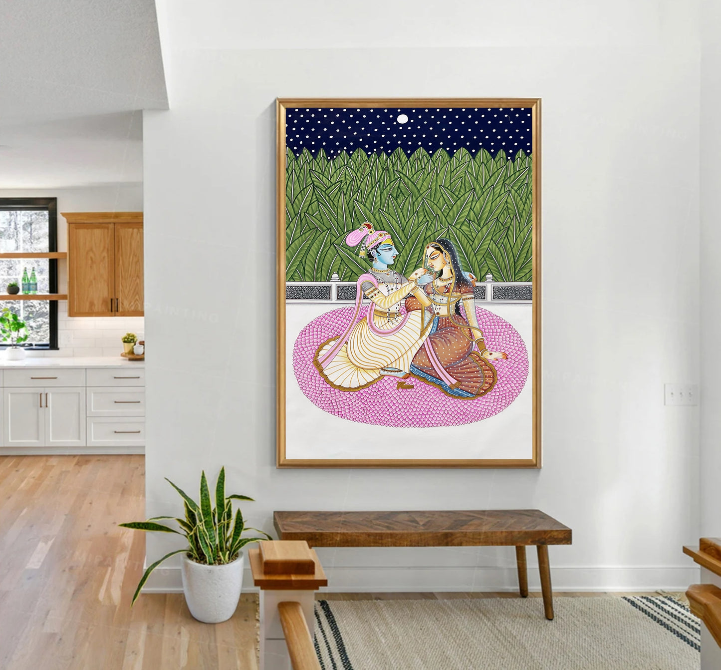 Radha Krishna Detailed Pichwai Handmade Painting - Jaipur Earth