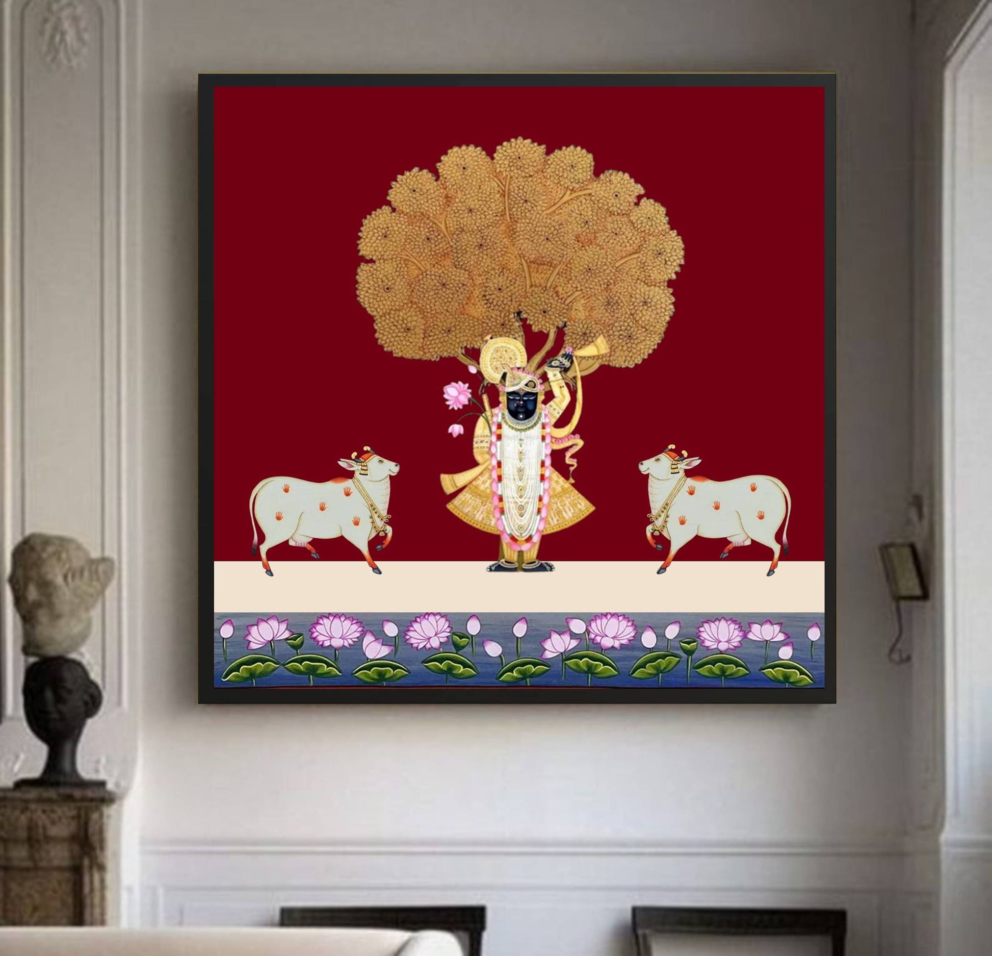 Handcrafted Shrinathji Pichwai Painting – Traditional Indian Art - Jaipur Earth