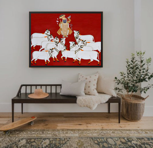 Shrinathji Painitng, Handmade Pichwai Painting - Jaipur Earth
