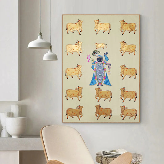 Shrinathji Painitng, Handmade Pichwai Painting - Jaipur Earth