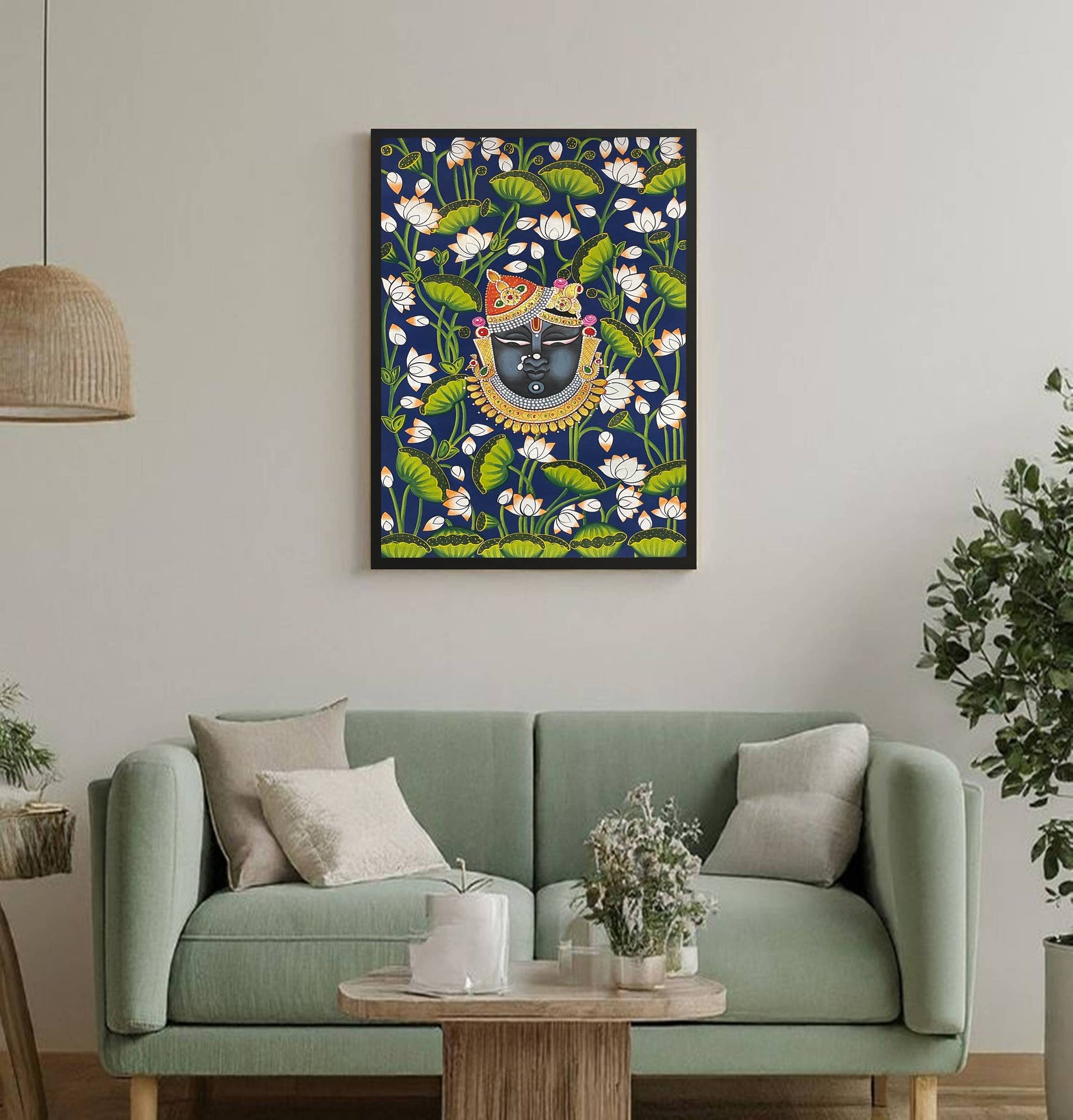 Handcrafted Shrinathji Pichwai Painting – Traditional Indian Art - Jaipur Earth