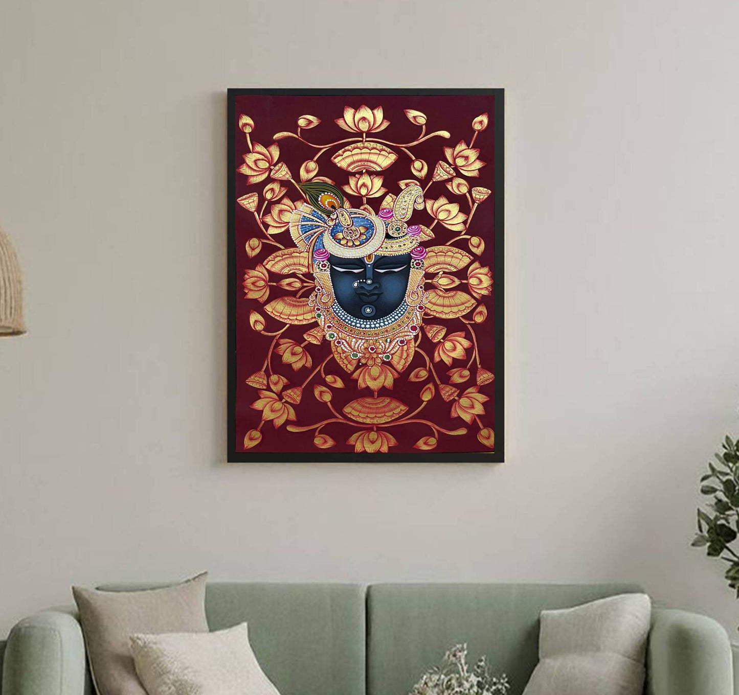 Handcrafted Shrinathji Pichwai Painting – Traditional Indian Art - Jaipur Earth