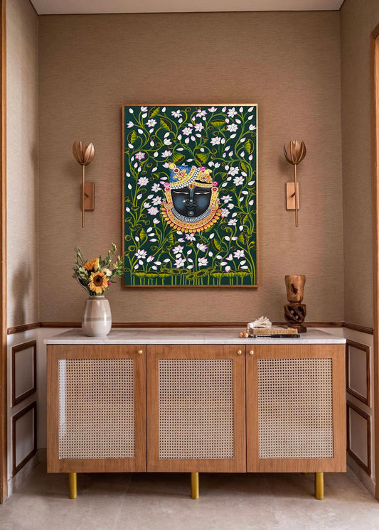 Handcrafted Shrinathji Pichwai Painting – Traditional Indian Art - Jaipur Earth