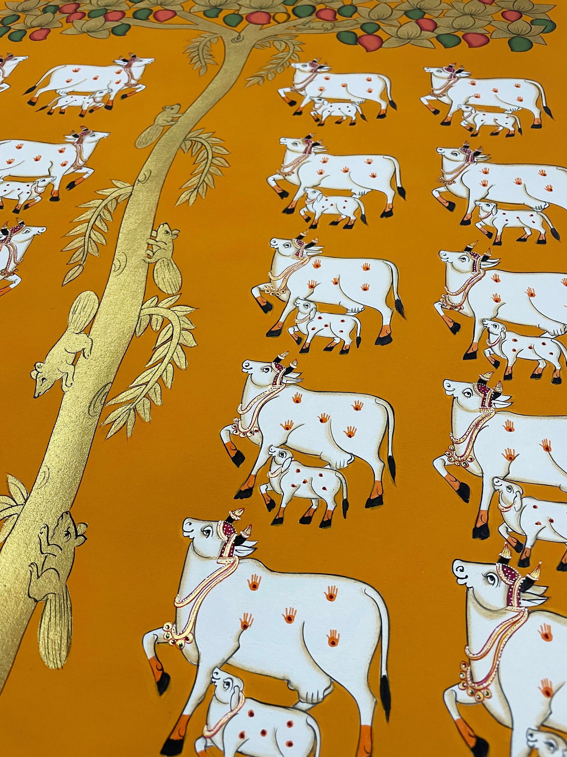 Gopashtami - Handmade Pichwai Painting - Jaipur Earth