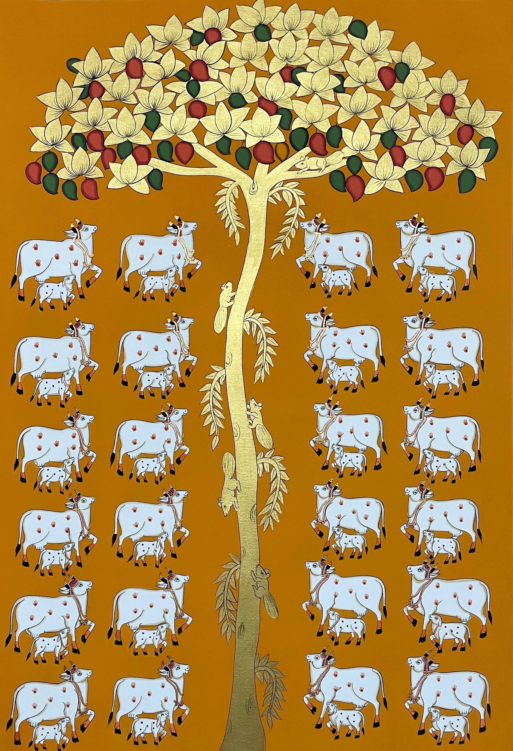 Gopashtami - Handmade Pichwai Painting - Jaipur Earth