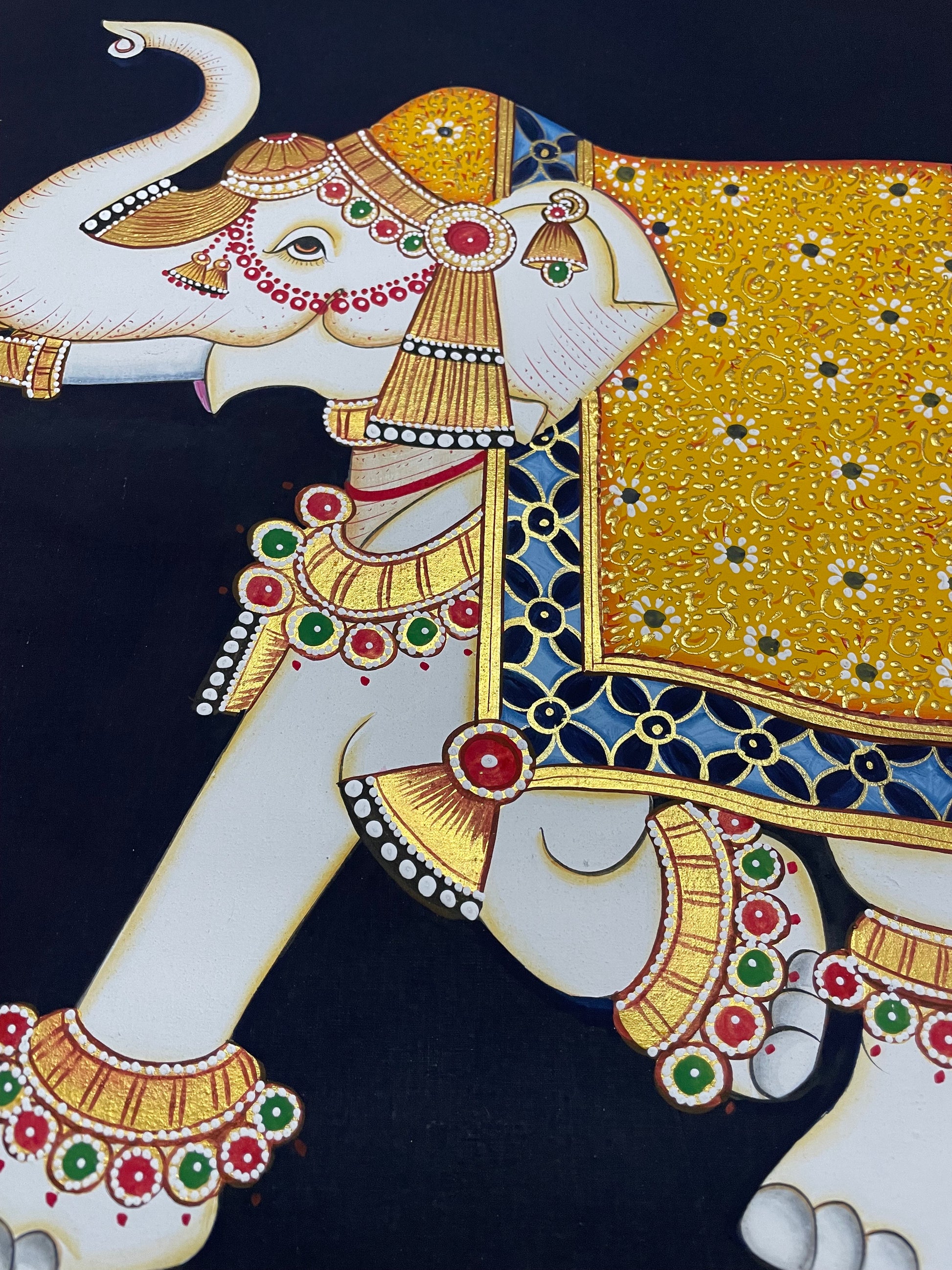 Elephant - Handmade Pichwai Painting - Jaipur Earth