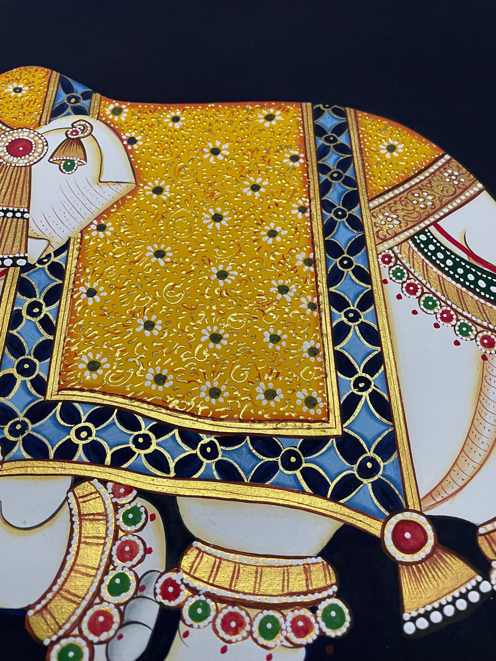 Elephant - Handmade Pichwai Painting - Jaipur Earth