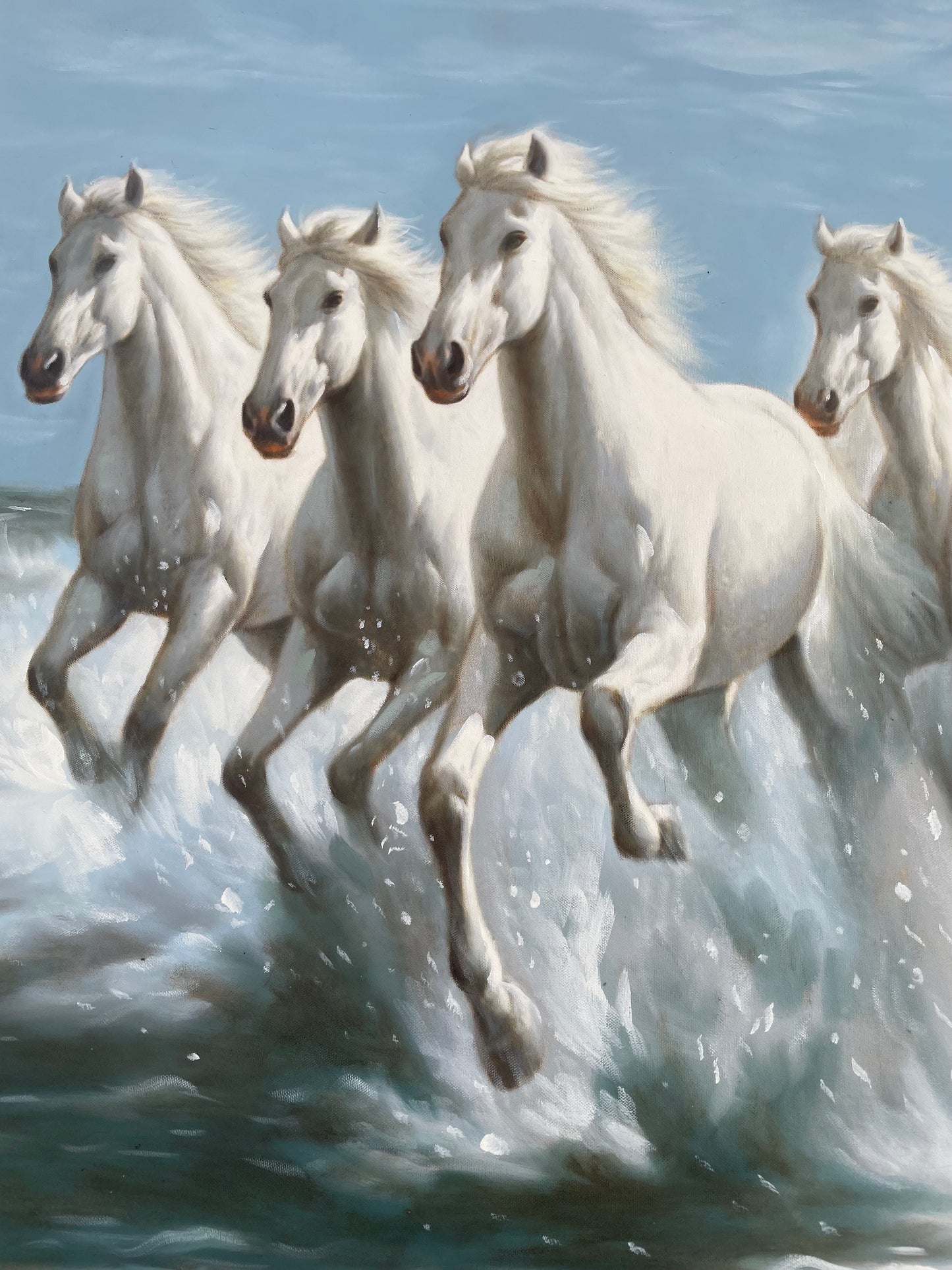 Seven Horses of Victory – Original Oil Painting