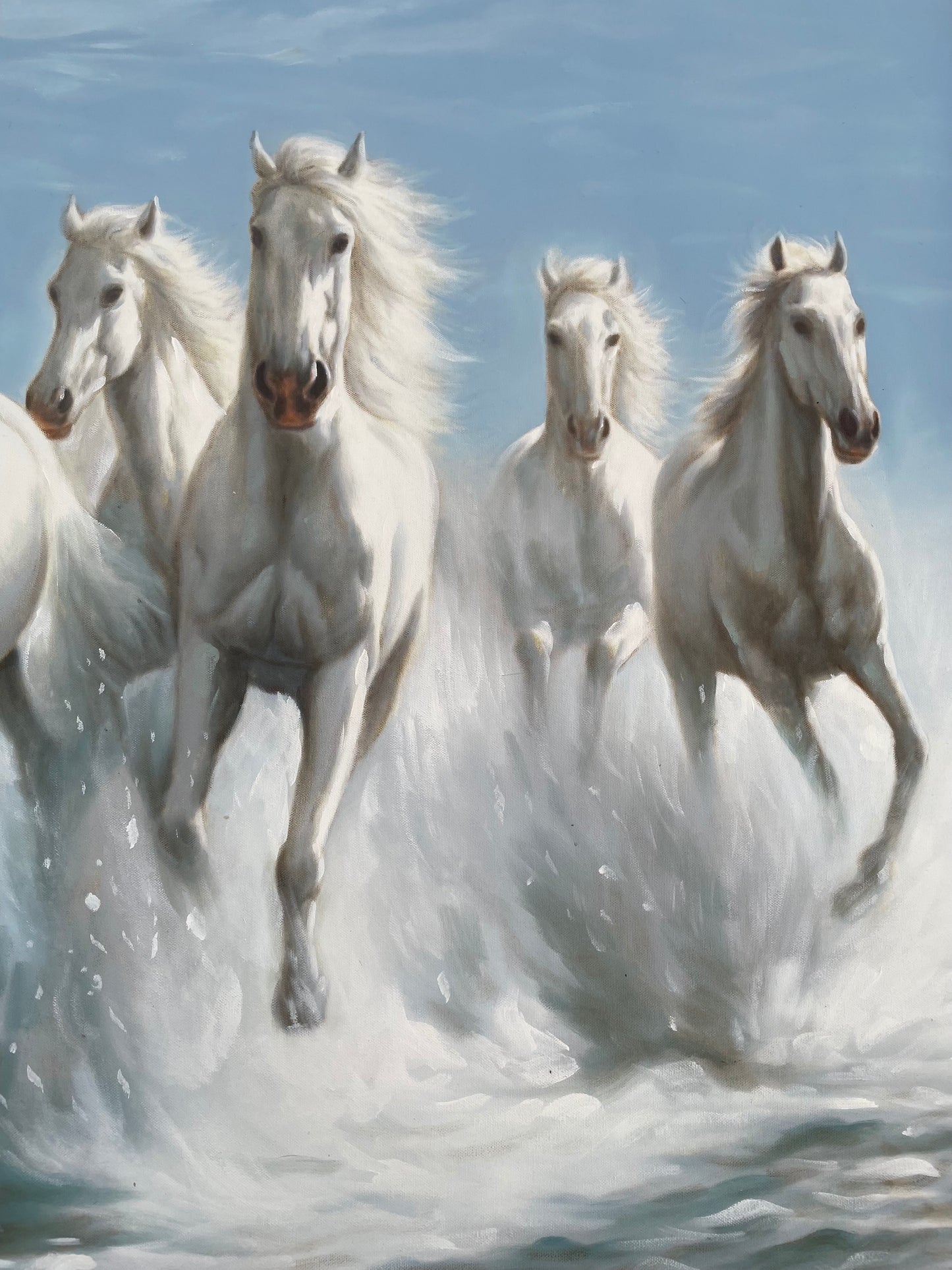 Seven Horses of Victory – Original Oil Painting