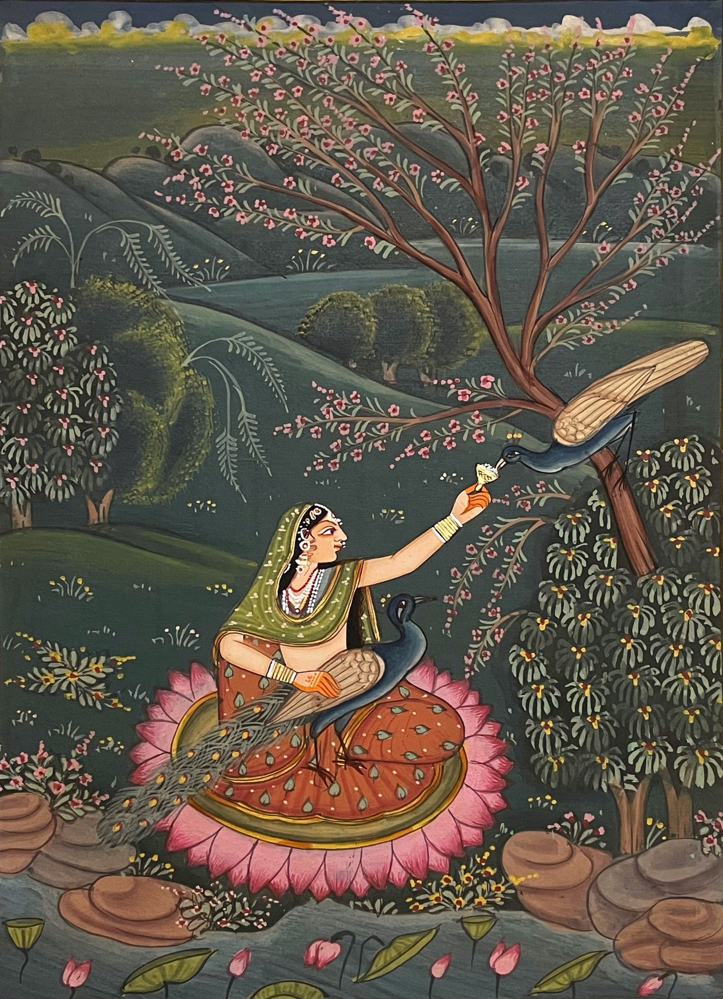 Sakhi Painting, Set of 3 Indian Miniature Painting, Hand Painted Artwork for Home Decor, Wall Art, Framed