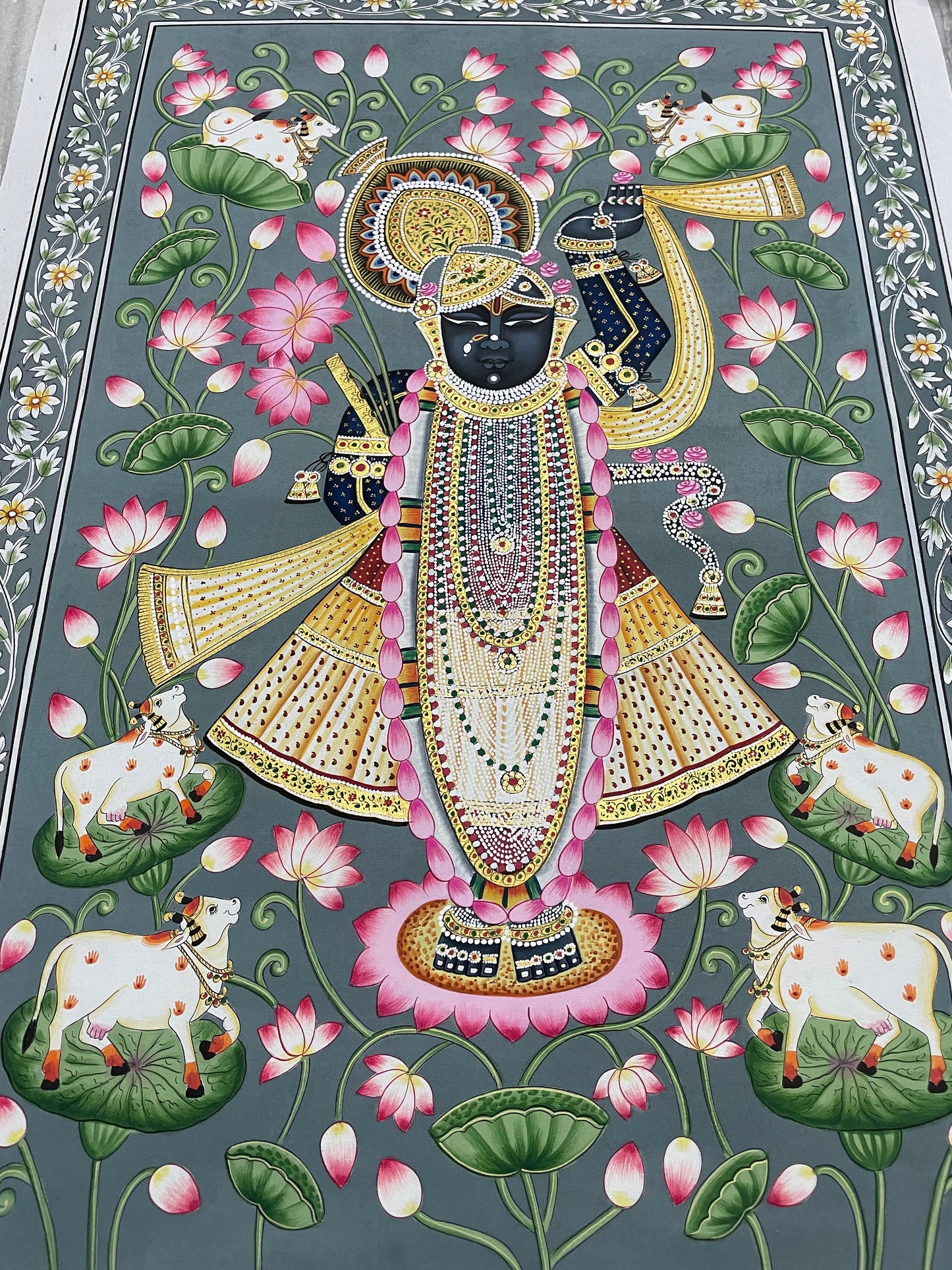 Shrinathji Pichwai Painting | Handmade Indian Wall Art