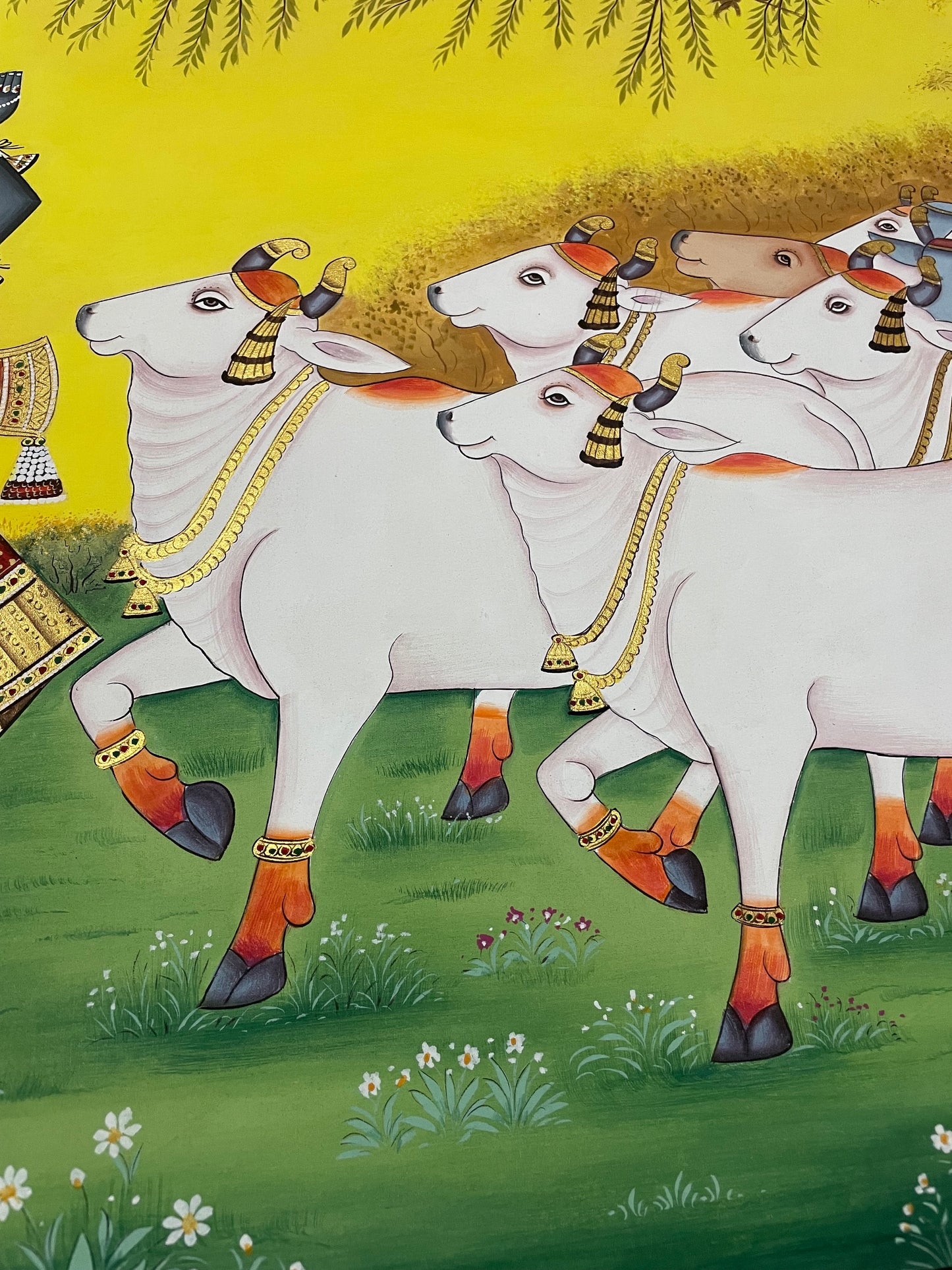 Shreenathji Pichwai Painting Handmade, Traditional Indian Wall Decor, Nathdwara Art