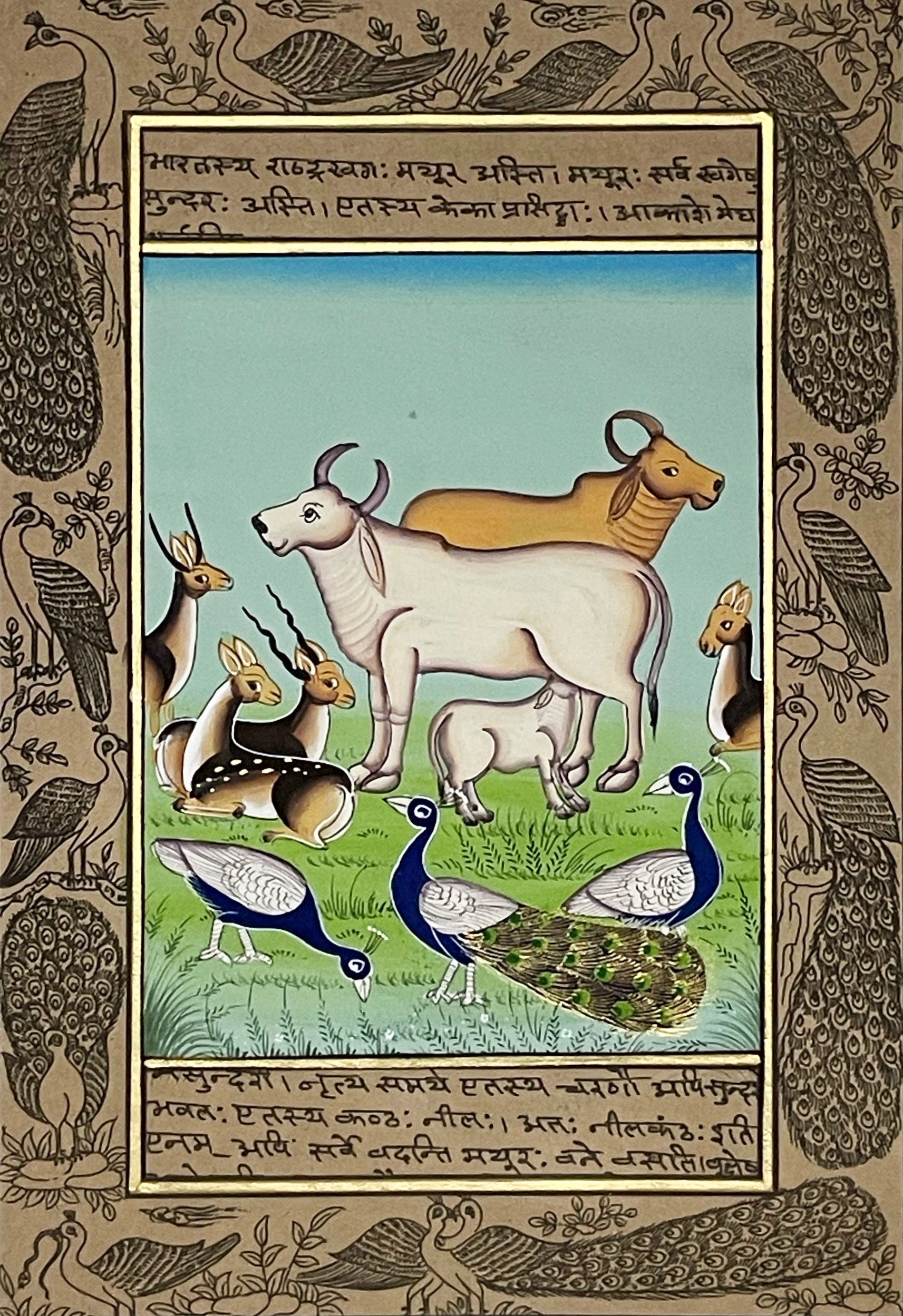Miniature Painting Set of 6, Handmade Miniature Painting on Paper, Wall Art, Home Decor Gift - Jaipur Earth