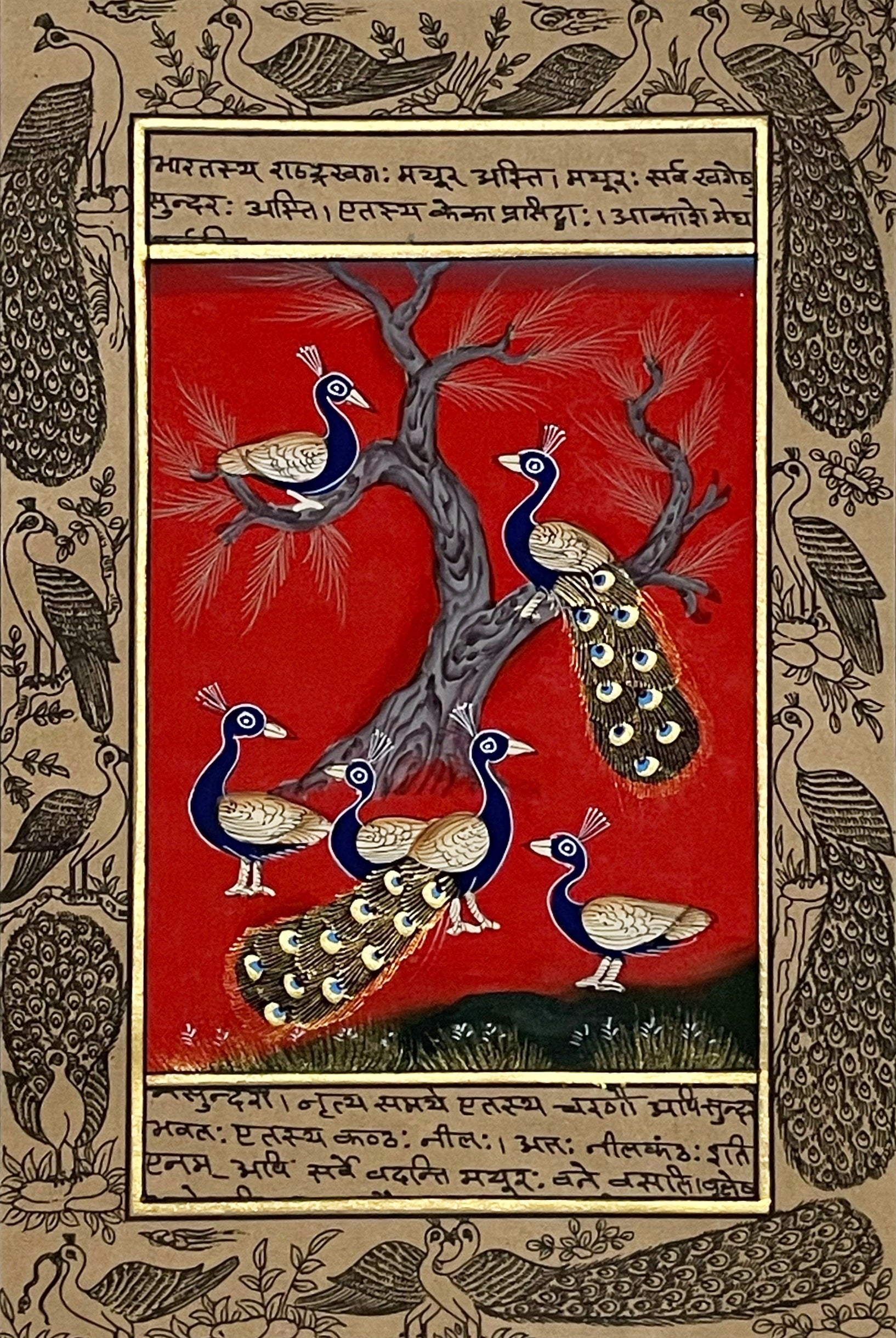 Miniature Painting Set of 6, Handmade Miniature Painting on Paper, Wall Art, Home Decor Gift - Jaipur Earth