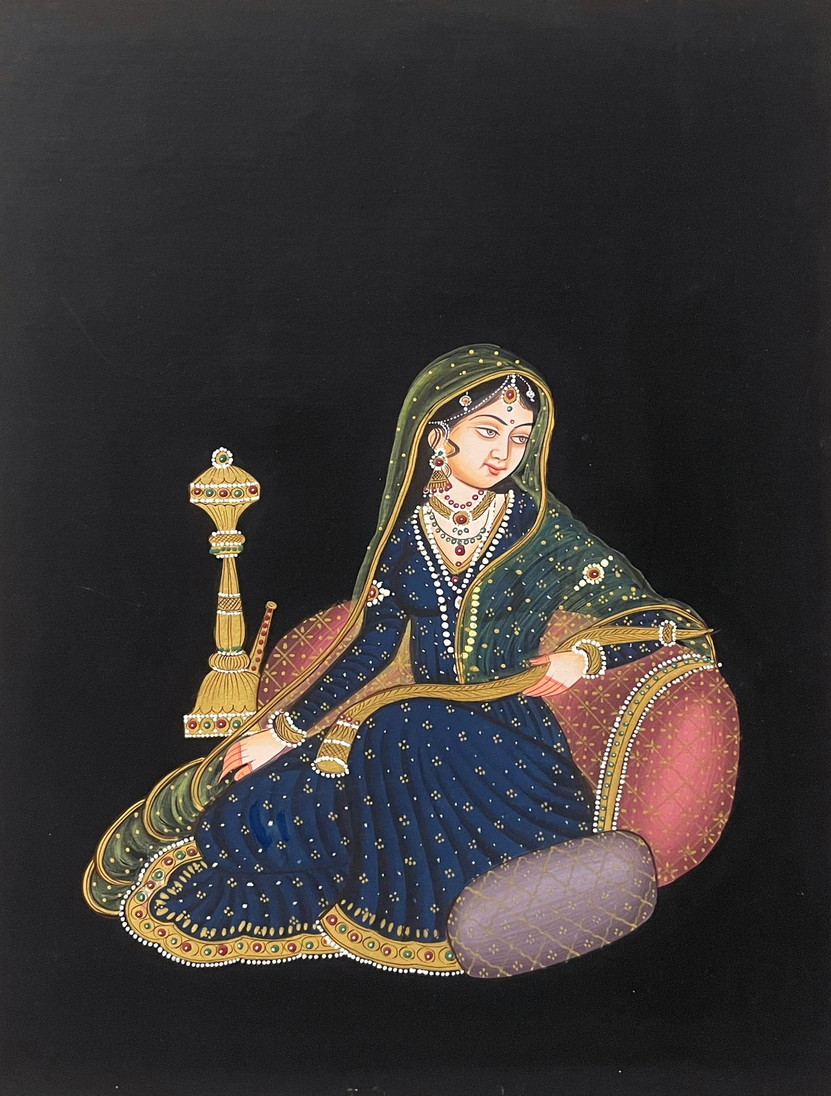 Women Miniature Painting on Paper – Traditional Indian Portrait Art