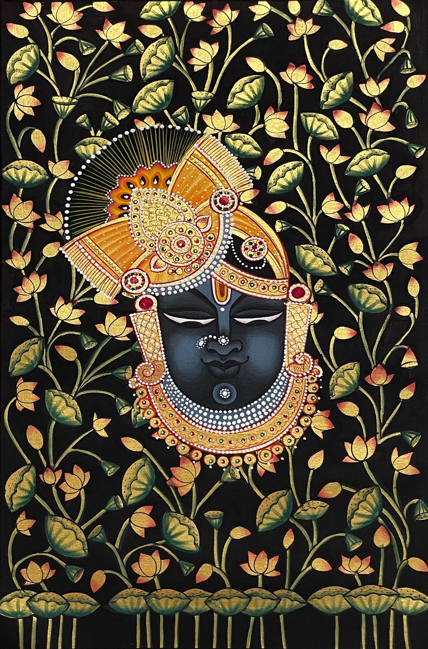 Handcrafted Shrinathji Pichwai Painting – Traditional Indian Art - Jaipur Earth