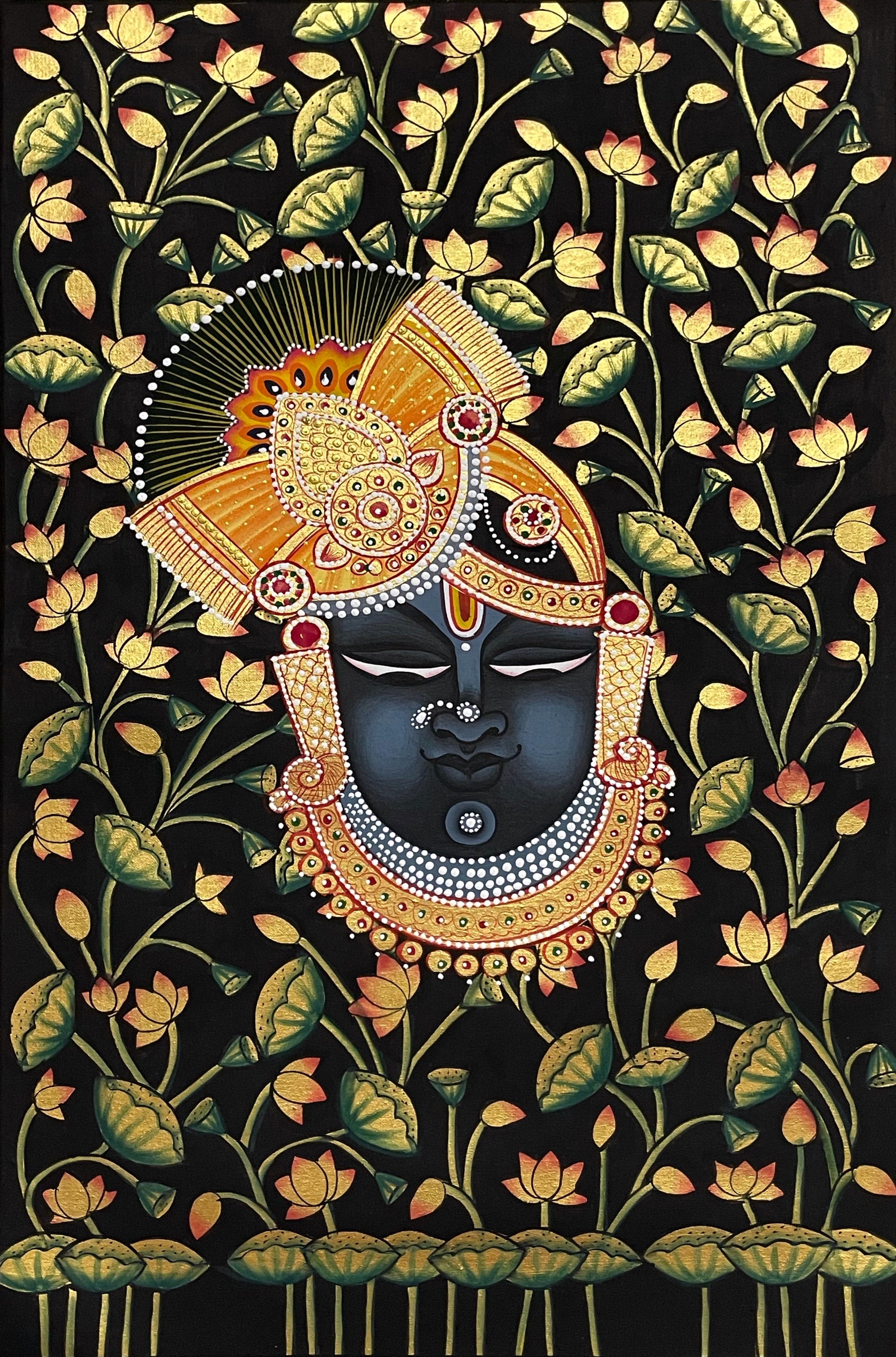 Handcrafted Shrinathji Pichwai Painting – Traditional Indian Art - Jaipur Earth