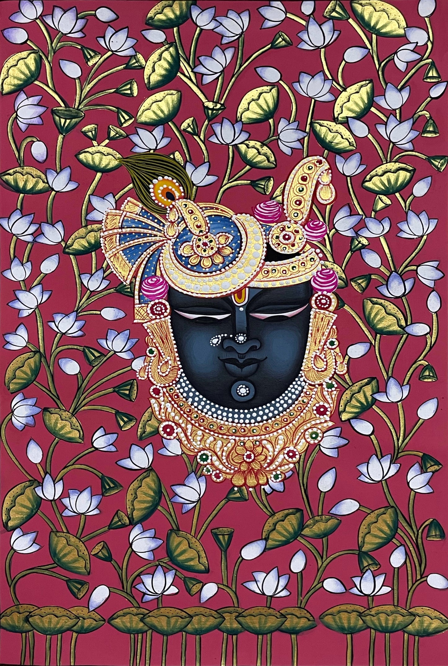 Handcrafted Shrinathji Pichwai Painting – Traditional Indian Art - Jaipur Earth