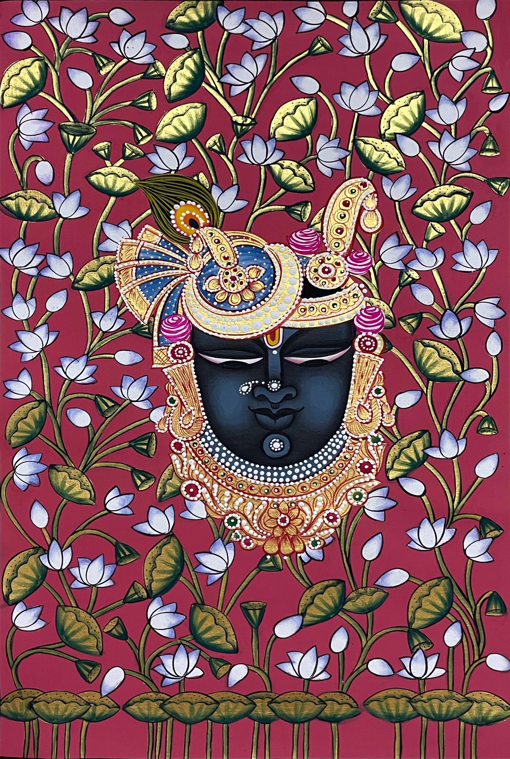 Handcrafted Shrinathji Pichwai Painting – Traditional Indian Art - Jaipur Earth