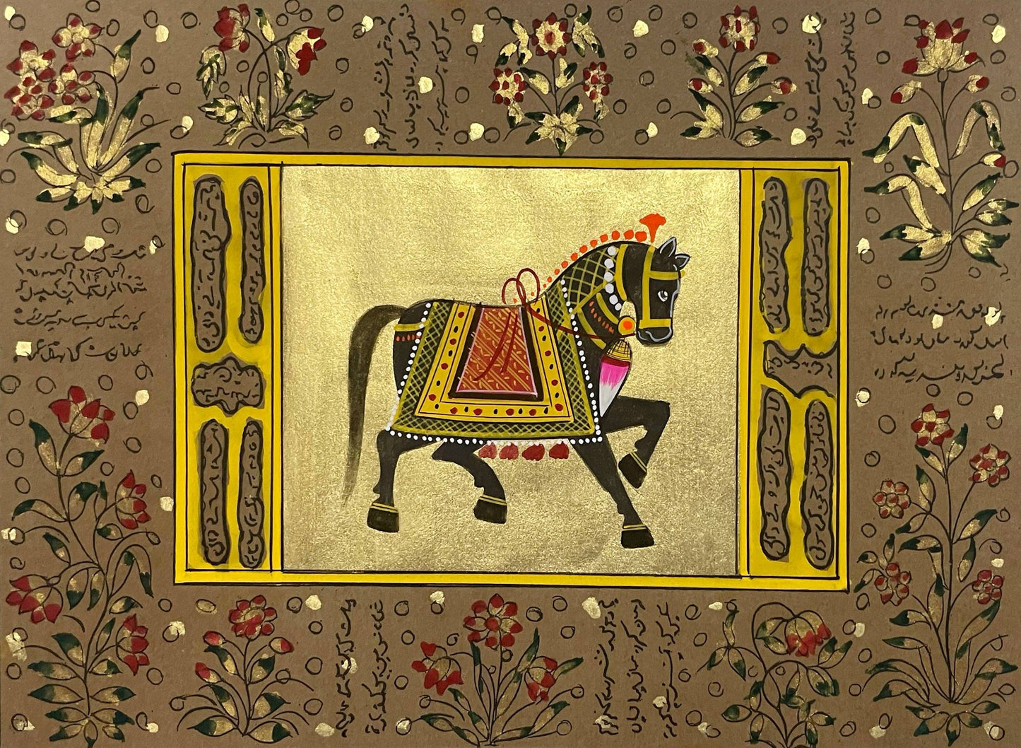 Trio Elephant, Horse, Camel Set of 3 Indian Miniature Wall Art - Jaipur Earth
