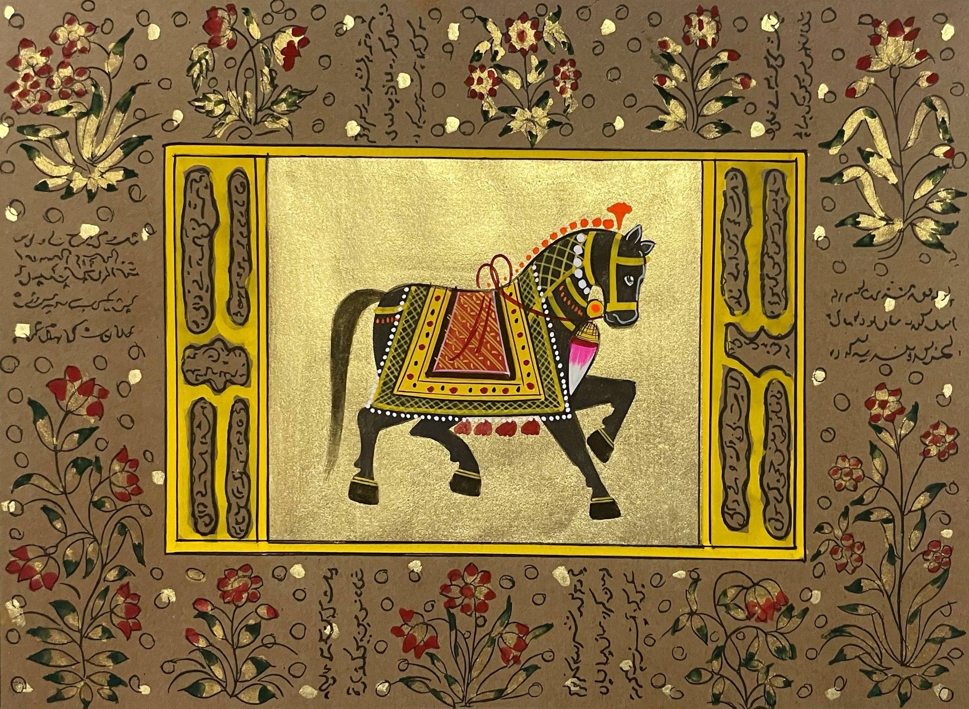 Trio Elephant, Horse, Camel Set of 3 Indian Miniature Wall Art - Jaipur Earth