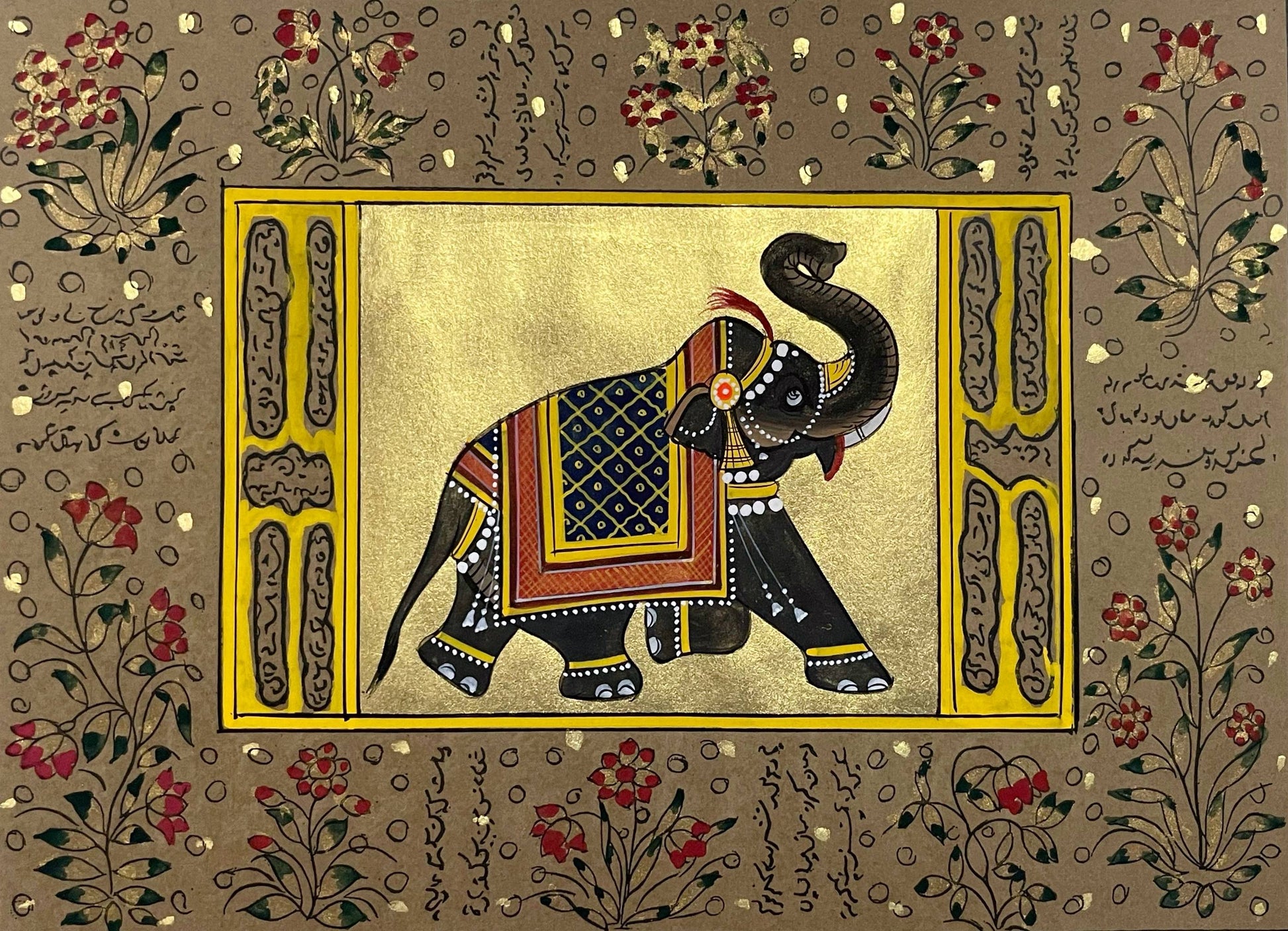 Trio Elephant, Horse, Camel Set of 3 Indian Miniature Wall Art - Jaipur Earth