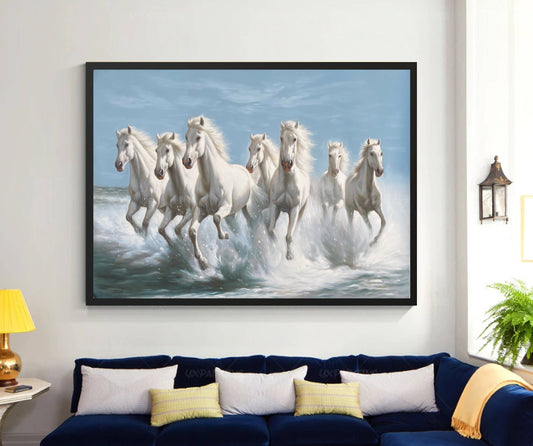 Seven Horses of Victory – Original Oil Painting