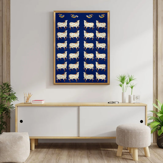 Gopashtami - Handmade Pichwai Painting - Jaipur Earth