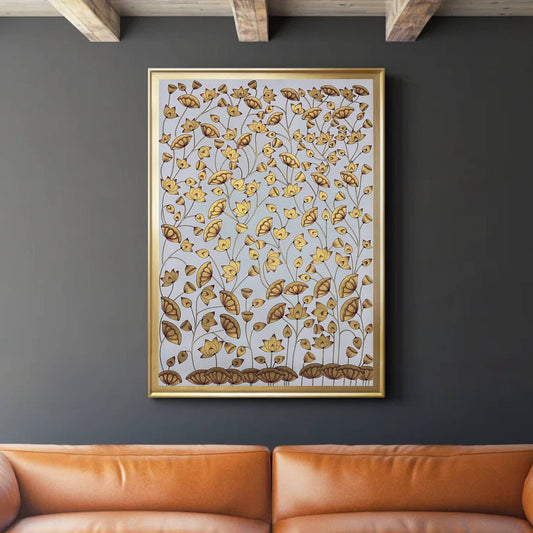 Pichwai Painting, Lotus Pond Indian Pichwai, Home decor Art, Indian painting - Jaipur Earth