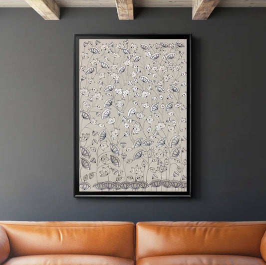 Pichwai Painting, Lotus Pond Indian Pichwai, Home decor Art, Indian painting - Jaipur Earth