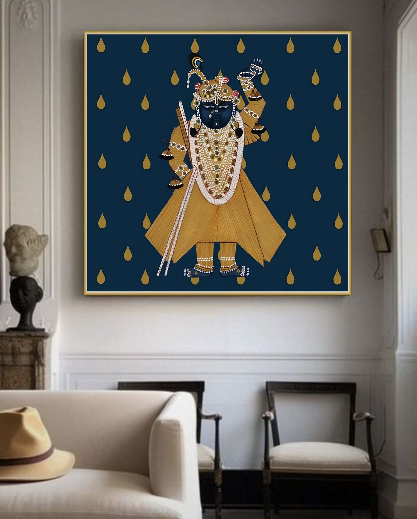 Handcrafted Shrinathji Pichwai Painting – Traditional Indian Art - Jaipur Earth