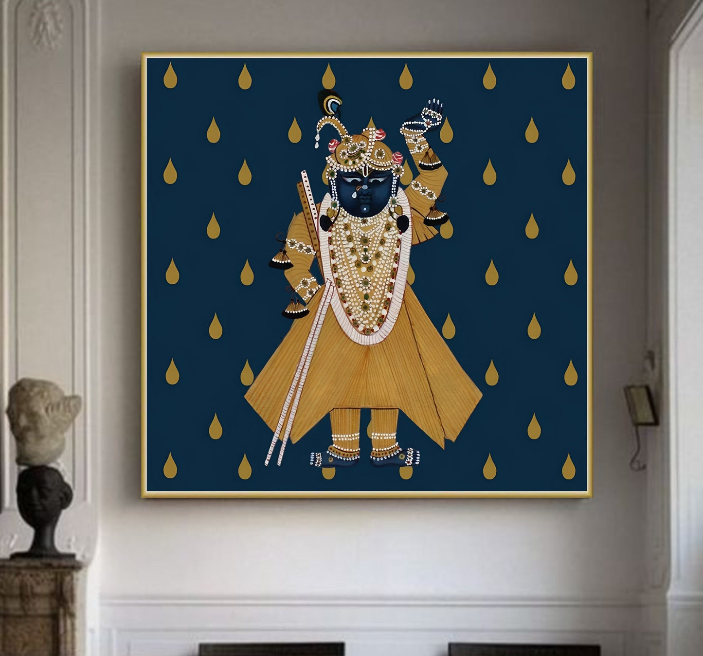 Handcrafted Shrinathji Pichwai Painting – Traditional Indian Art - Jaipur Earth