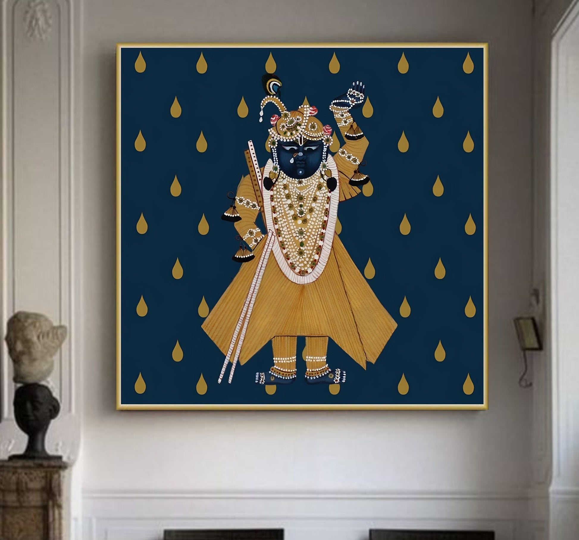Handcrafted Shrinathji Pichwai Painting – Traditional Indian Art - Jaipur Earth